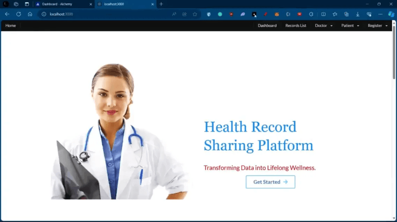 Decentralized Health Record Sharing Platform (Freelancing Projects)